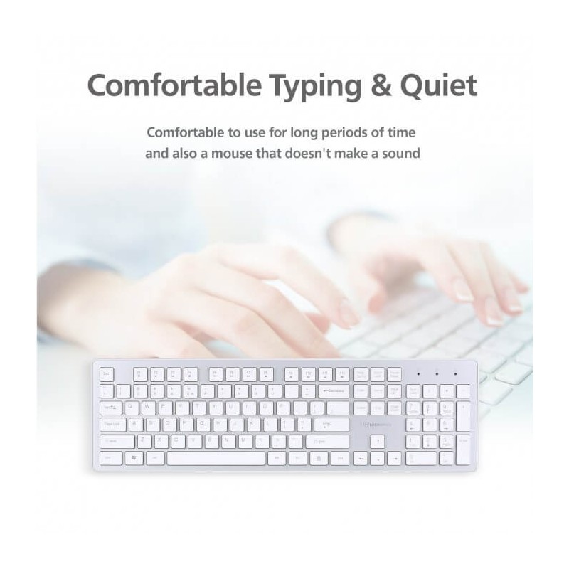 Micropack Keyboard & Mouse Km-236W Ifree Pro Elegant Wireless Combo (Silver/White)) Micropack Keyboard & Mouse Km-236W Ifree Pro Elegant Wireless Combo (Silver/White))