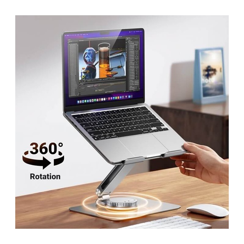 UGREEN ROTATING BASE, MULTI-ANGLE ADJUSTABLE, LIFTING LAPTOP STAND. DUAL AXIS DESIGN, HEIGHT AND ANGLE ADJUSTABLE  LP592 - 90849