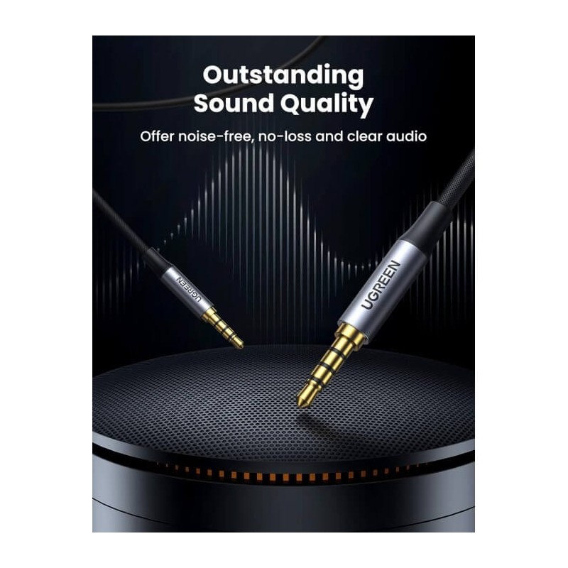 Ugreen 3.5MM MALE TO 3.5MM MALE AUDIO MIC CABLE AV183 - 90788 Ugreen 3.5MM MALE TO 3.5MM MALE AUDIO MIC CABLE AV183 - 90788