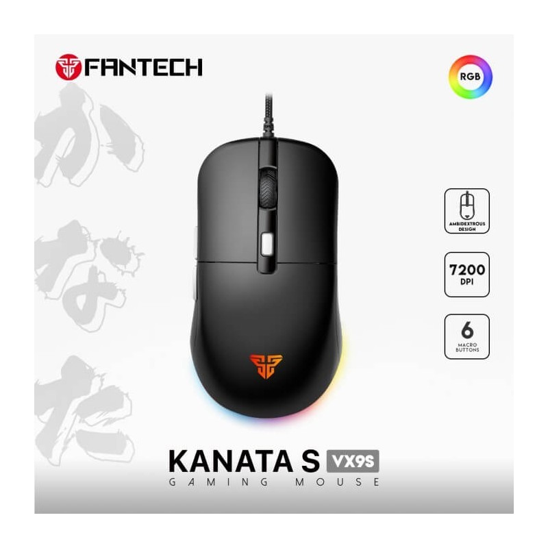 FANTECH VX9S KANATA RGB GAMING MOUSE (BLACK) FANTECH VX9S KANATA RGB GAMING MOUSE (BLACK)