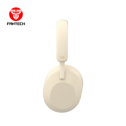 Fantech WH06 Go TUNE WIRELESS HEADPHONES, DUAL MODE CONNECTION BT5.3 & 3.5MM JACK GAMING HEADSET BEIGE
