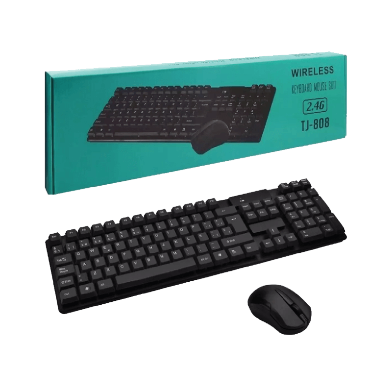 Board-x Keyboard Mouse Combo TJ-808 EN/AR Wireless Black Board-x Keyboard Mouse Combo TJ-808 EN/AR Wireless Black
